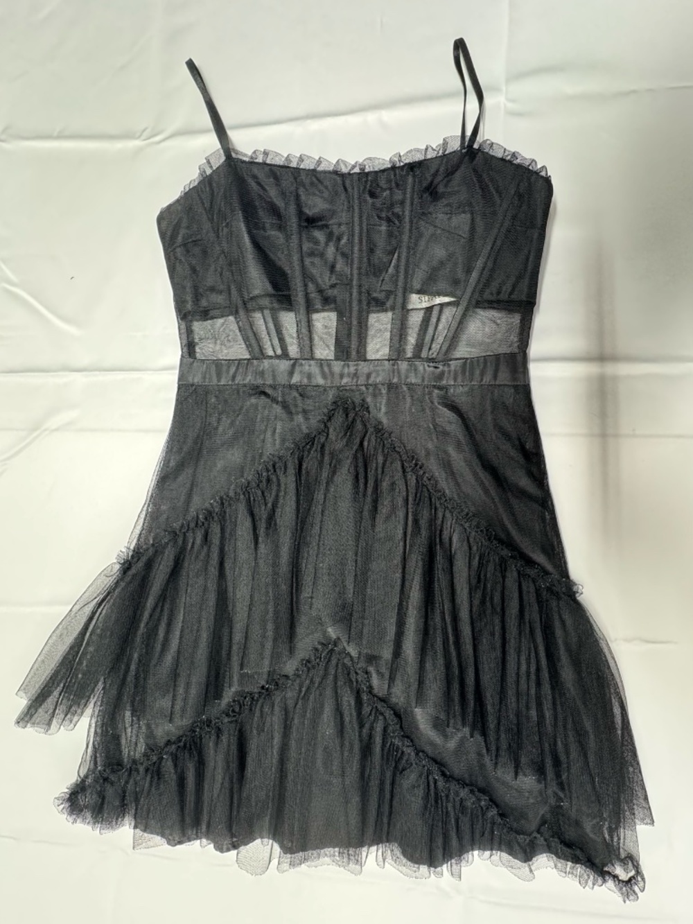 Sipaiya Black Tiered Tulle Corset Dress - Size L - NEW Without Tags. - Picture 3 of 11
